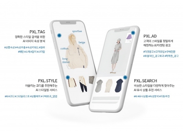 오드컨셉의 ‘PXL 서비스’는 AI를 활용한 이미지 검색과 분석 기술로 소비자 개인 맞춤형 상품을 추천해준다.