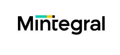 민티그럴의 새로운 로고는 모비스타의 다른 브랜드들과 공통적인 폰트와 상단의 3색 바를 원용해서 만들어졌다.