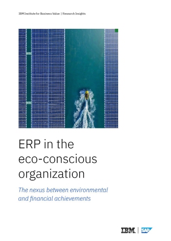 IBM ‘환경을 생각하는 기업에서의 ERP’ 보고서 표지