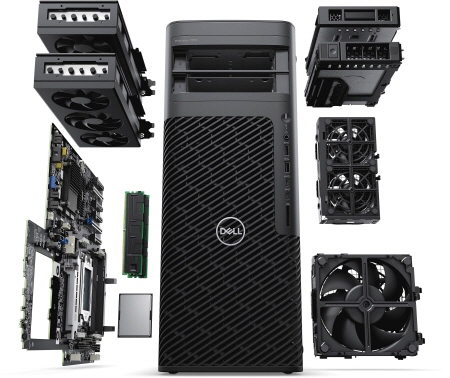 ‘델 프리시전 7875 타워’는 최대 96코어의 AMD 라이젠 스레드리퍼 프로 7000 WX 시리즈 프로세서를 탑재, AI 워크로드의 처리에서 뛰어난 성능과 확장성을 제공한다.