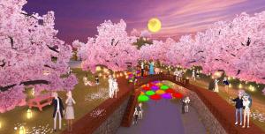 SKT, 이프랜드서 벚꽃축제 열어